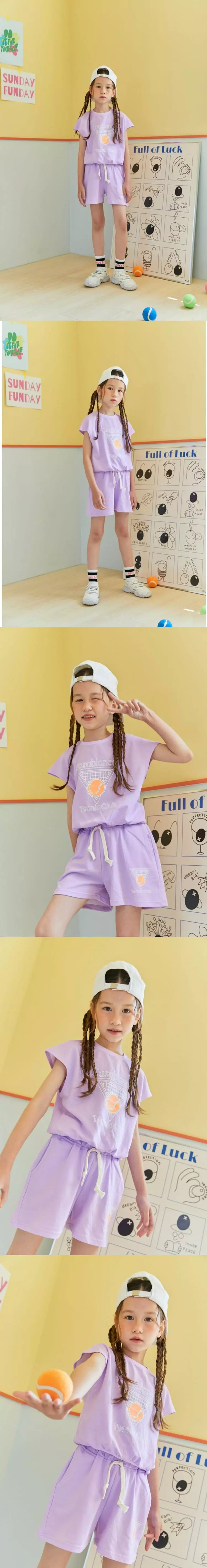 Lilas - Korean Children Fashion - #kidsstore - Tennis Top Bottom Set - 2