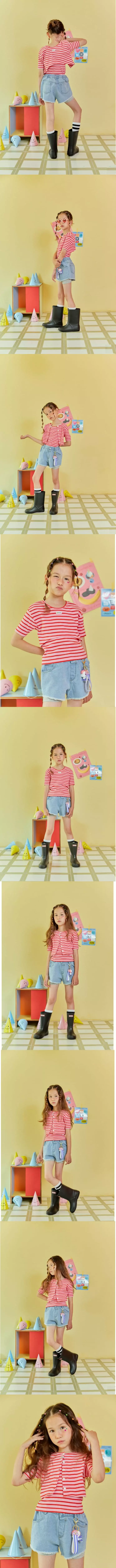 Lilas - Korean Children Fashion - #todddlerfashion - Denim Layered Shorts - 5