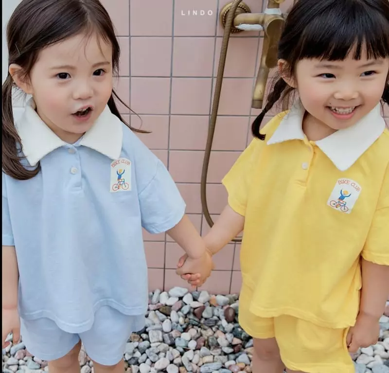 Lindo - Korean Children Fashion - #Kfashion4kids - Open Collar Summer Top Bottom Set - 11