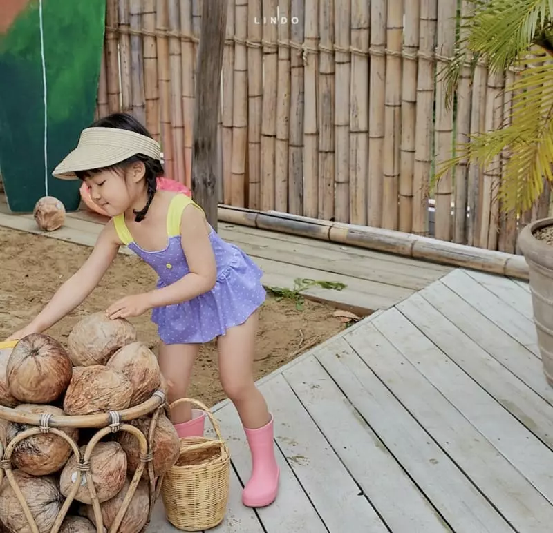Lindo - Korean Children Fashion - #Kfashion4kids - Flower Chu Swimwear with Hat - 10
