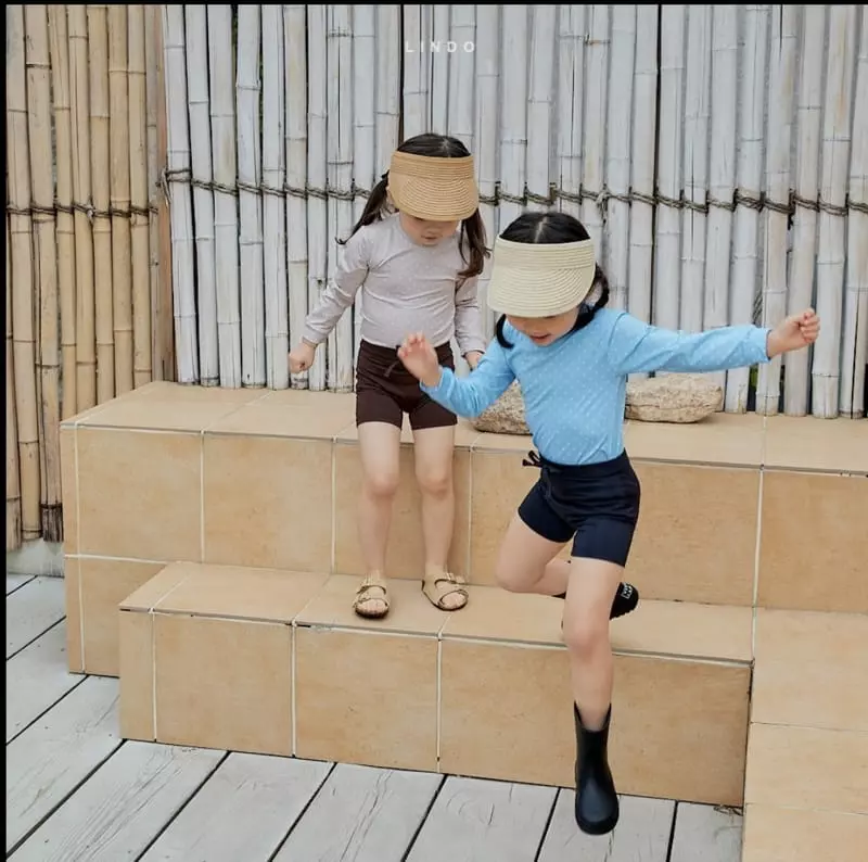 Lindo - Korean Children Fashion - #Kfashion4kids - Dot Color Rashguard with Hat - 8