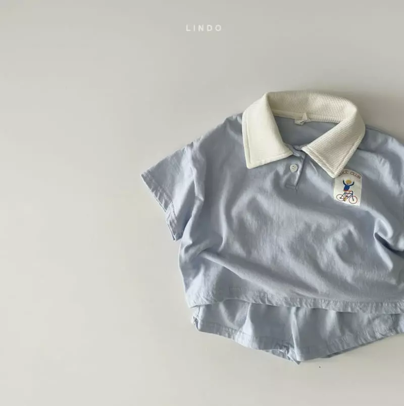 Lindo - Korean Children Fashion - #childofig - Open Collar Summer Top Bottom Set - 4