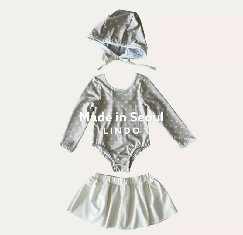 Lindo - Korean Children Fashion - #childrensboutique - Bli Skirt Swimwear with Hat - 2