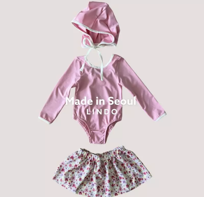 Lindo - Korean Children Fashion - #designkidswear - Bli Skirt Swimwear with Hat - 3