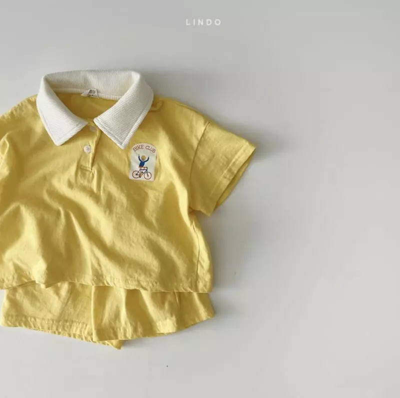 Lindo - Korean Children Fashion - #discoveringself - Open Collar Summer Top Bottom Set - 6