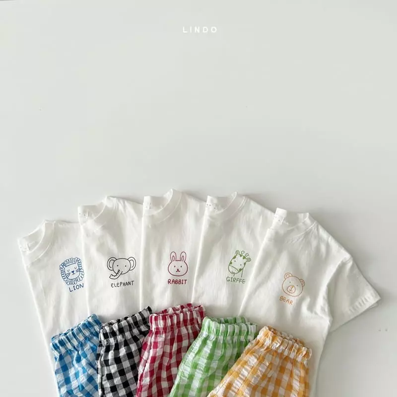 Lindo - Korean Children Fashion - #kidzfashiontrend - Animal Summer Top Bottom Set - 6