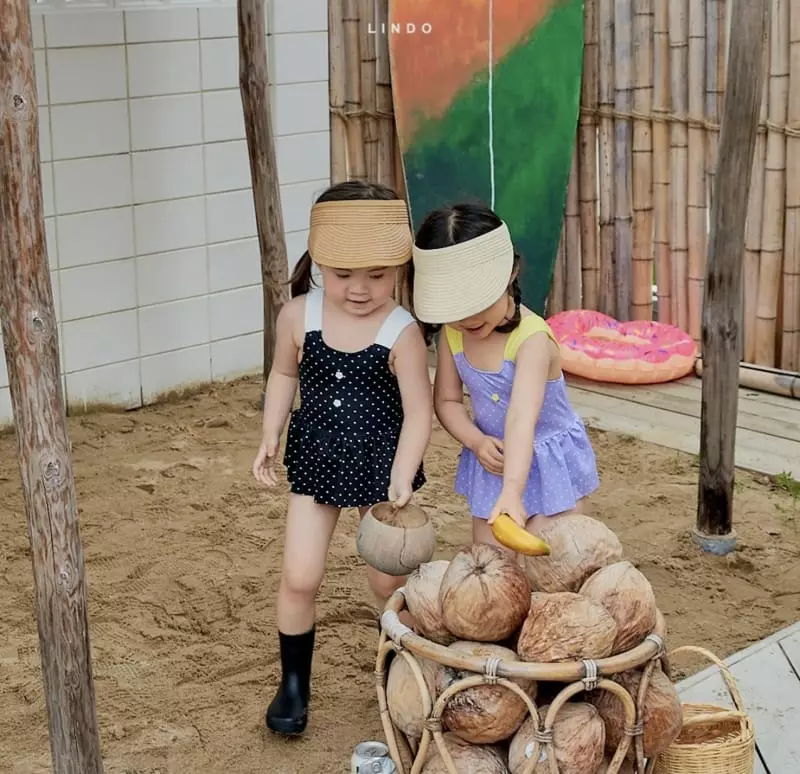 Lindo - Korean Children Fashion - #littlefashionista - Flower Chu Swimwear with Hat - 11