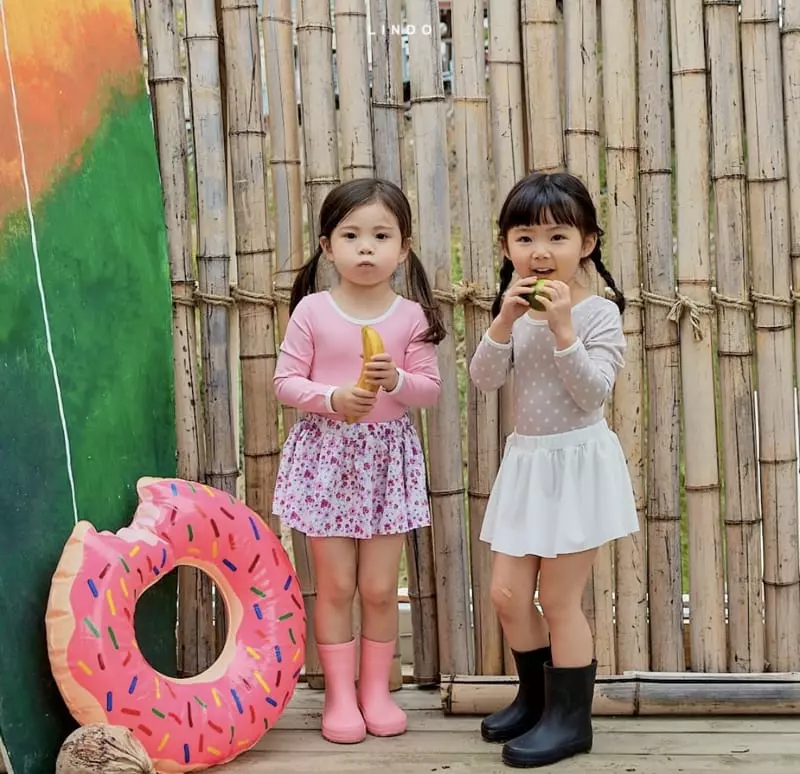 Lindo - Korean Children Fashion - #minifashionista - Bli Skirt Swimwear with Hat - 12