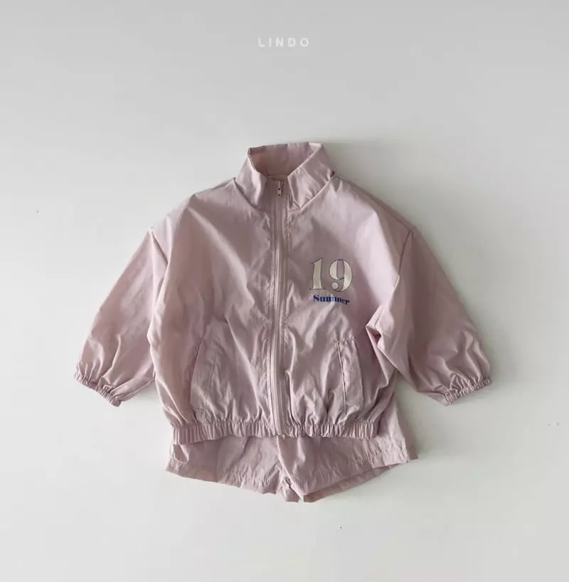 Lindo - Korean Children Fashion - #todddlerfashion - Square Windbreaker Bottom Set