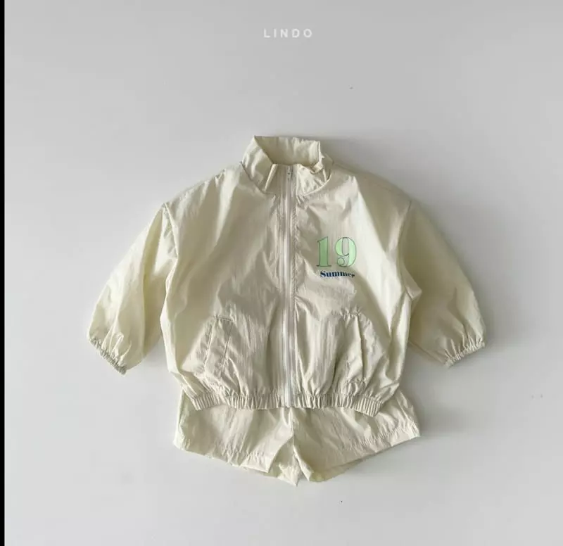 Lindo - Korean Children Fashion - #toddlerclothing - Square Windbreaker Bottom Set - 2