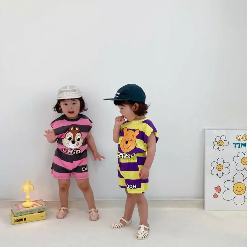 Little Rabbit - Korean Children Fashion - #childofig - Big Stripes Top Bottom Set - 7
