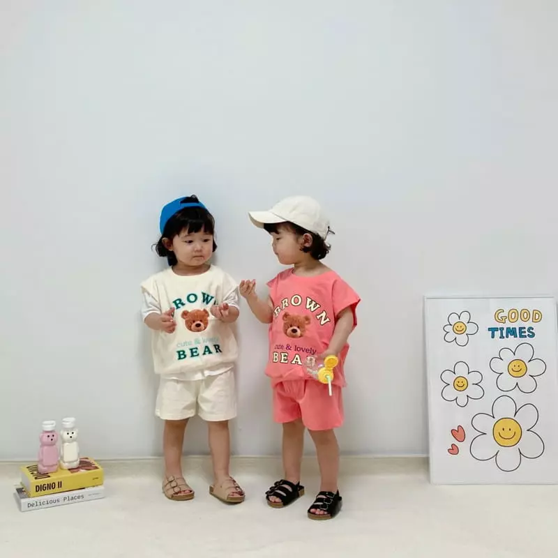 Little Rabbit - Korean Children Fashion - #childofig - Bear Top Bottom Set - 7