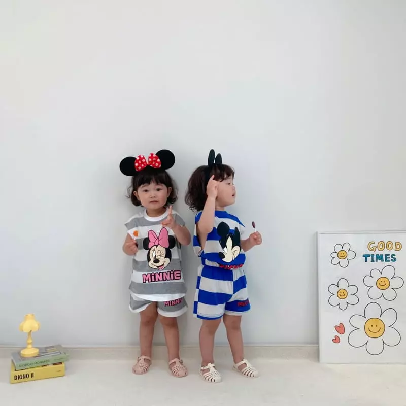 Little Rabbit - Korean Children Fashion - #discoveringself - Big Stripes Top Bottom Set - 10