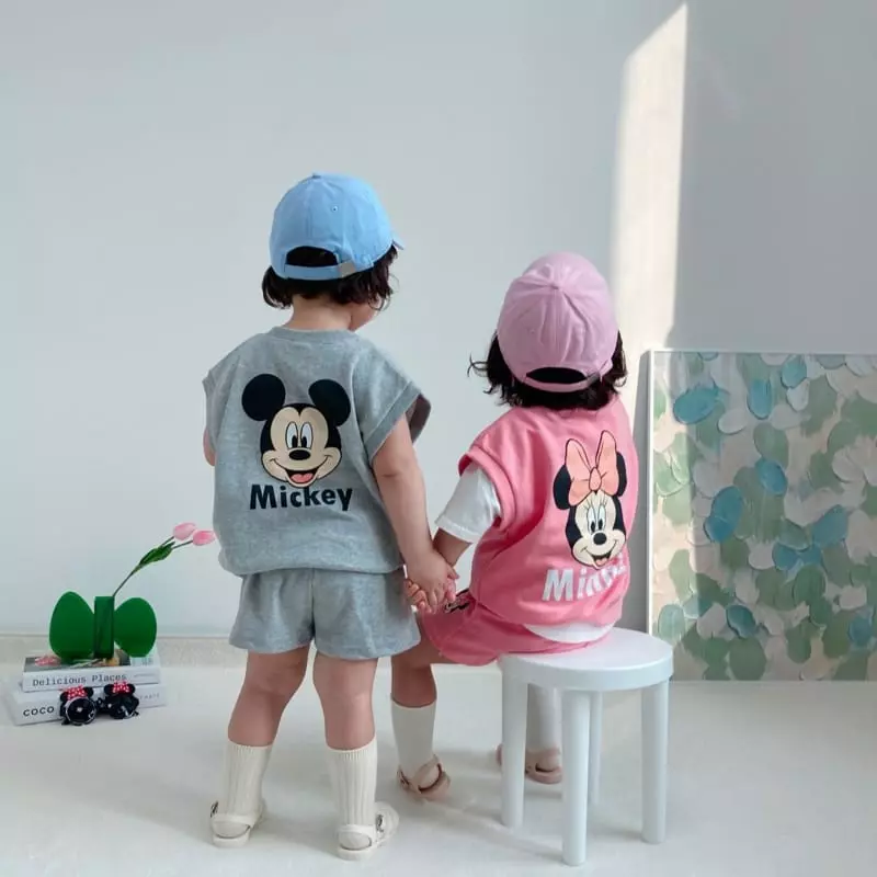 Little Rabbit - Korean Children Fashion - #kidsshorts - Jjin Top Bottom Set - 2