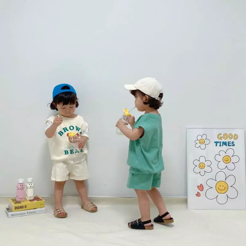 Little Rabbit - Korean Children Fashion - #magicofchildhood - Bear Top Bottom Set - 4