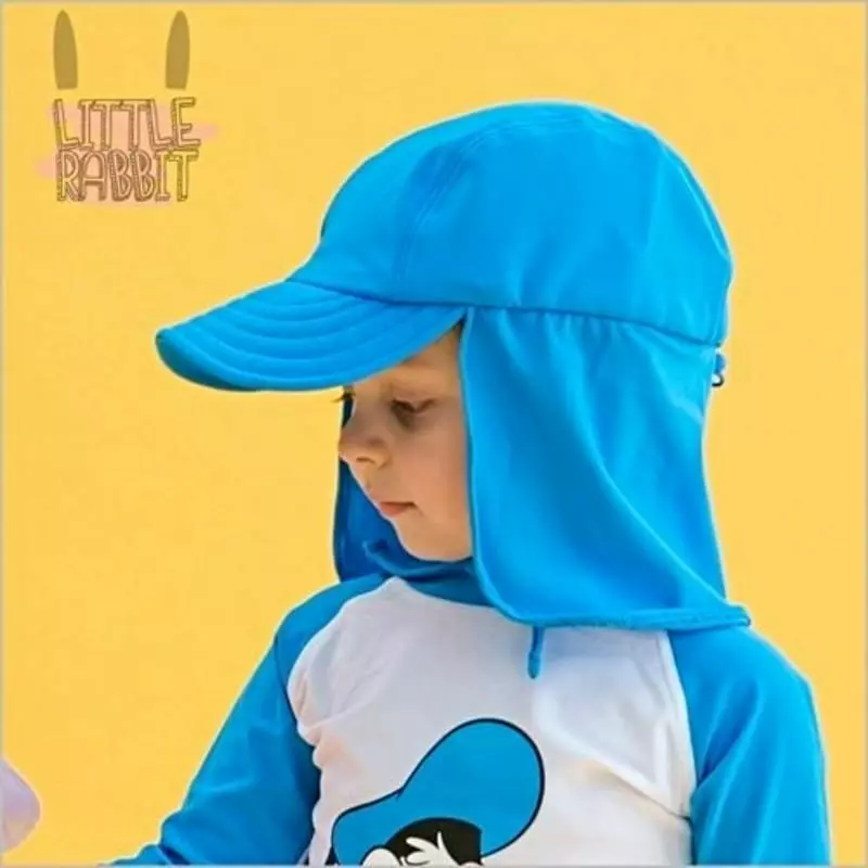 Little Rabbit - Korean Children Fashion - #minifashionista - Little Rabbit Aqua Sun Block Hat - 5