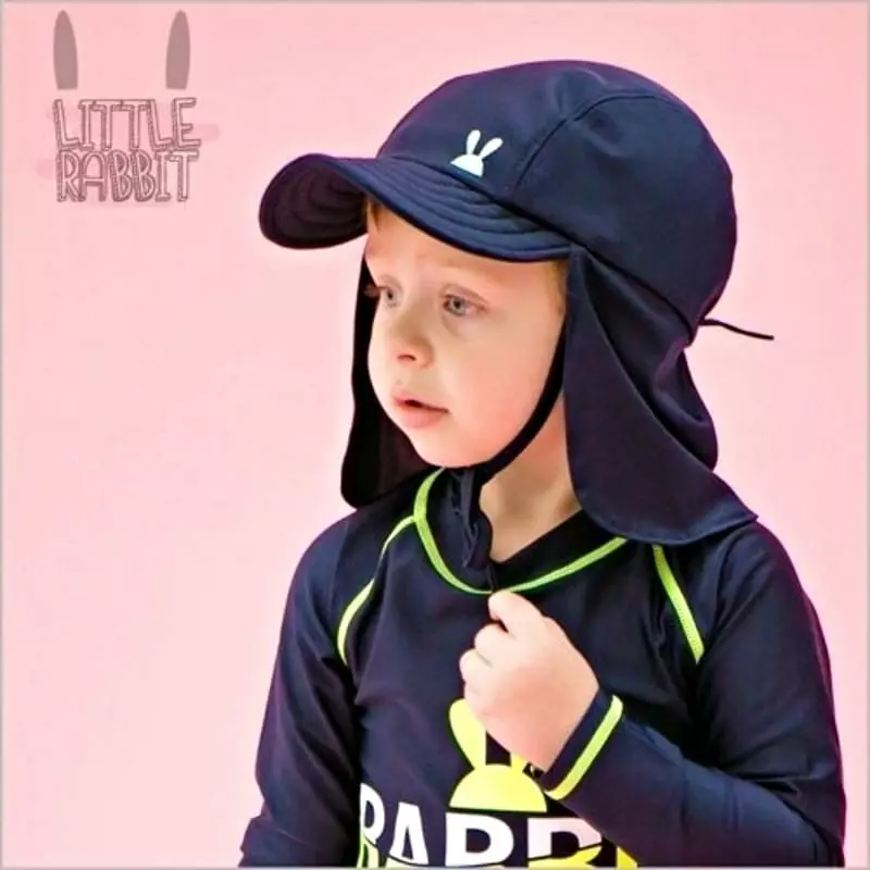 Little Rabbit - Korean Children Fashion - #prettylittlegirls - Little Rabbit Aqua Sun Block Hat - 6