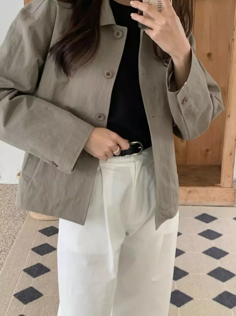 Loringrei - Korean Women Fashion - #momslook - Roy Collar Jacket - 2