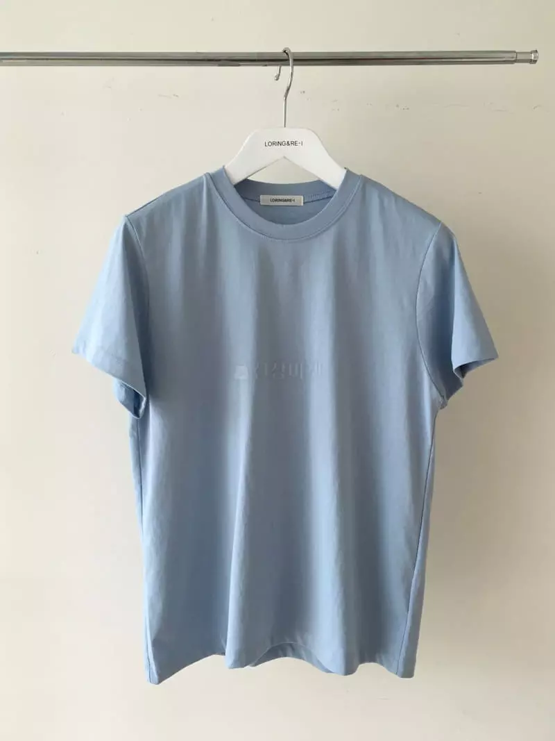 Loringrei - Korean Women Fashion - #momslook - Cozy Short Sleeves Tee - 2
