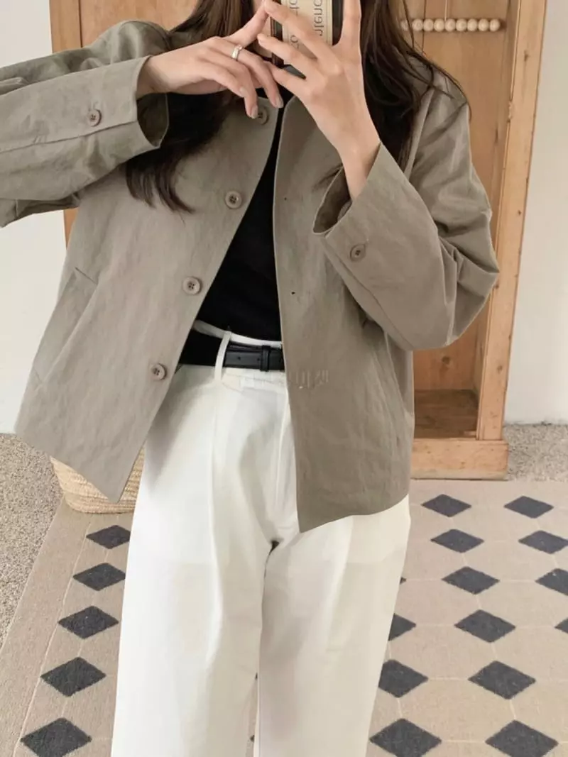 Loringrei - Korean Women Fashion - #thelittlethings - Roy Collar Jacket