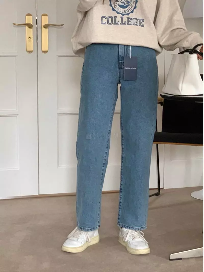 Loringrei - Korean Women Fashion - #momslook - Chalic Glan Jeans - 4