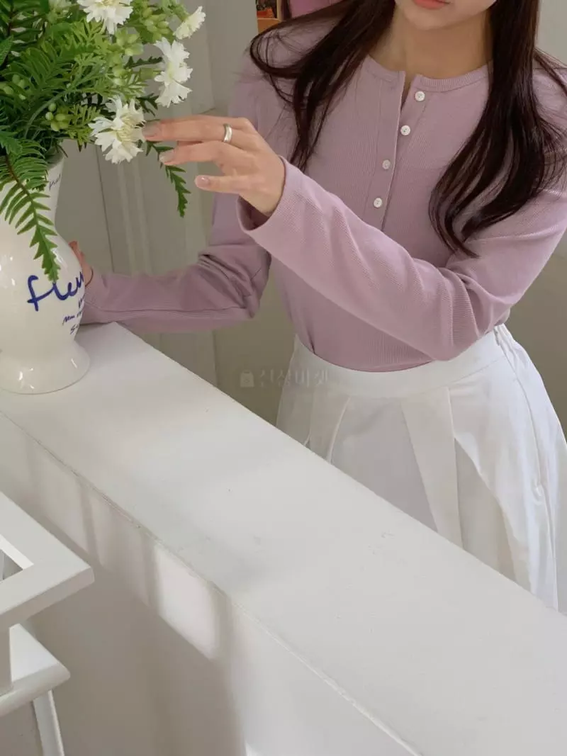 Loringrei - Korean Women Fashion - #womensfashion - Danjjak Rib Tee - 2