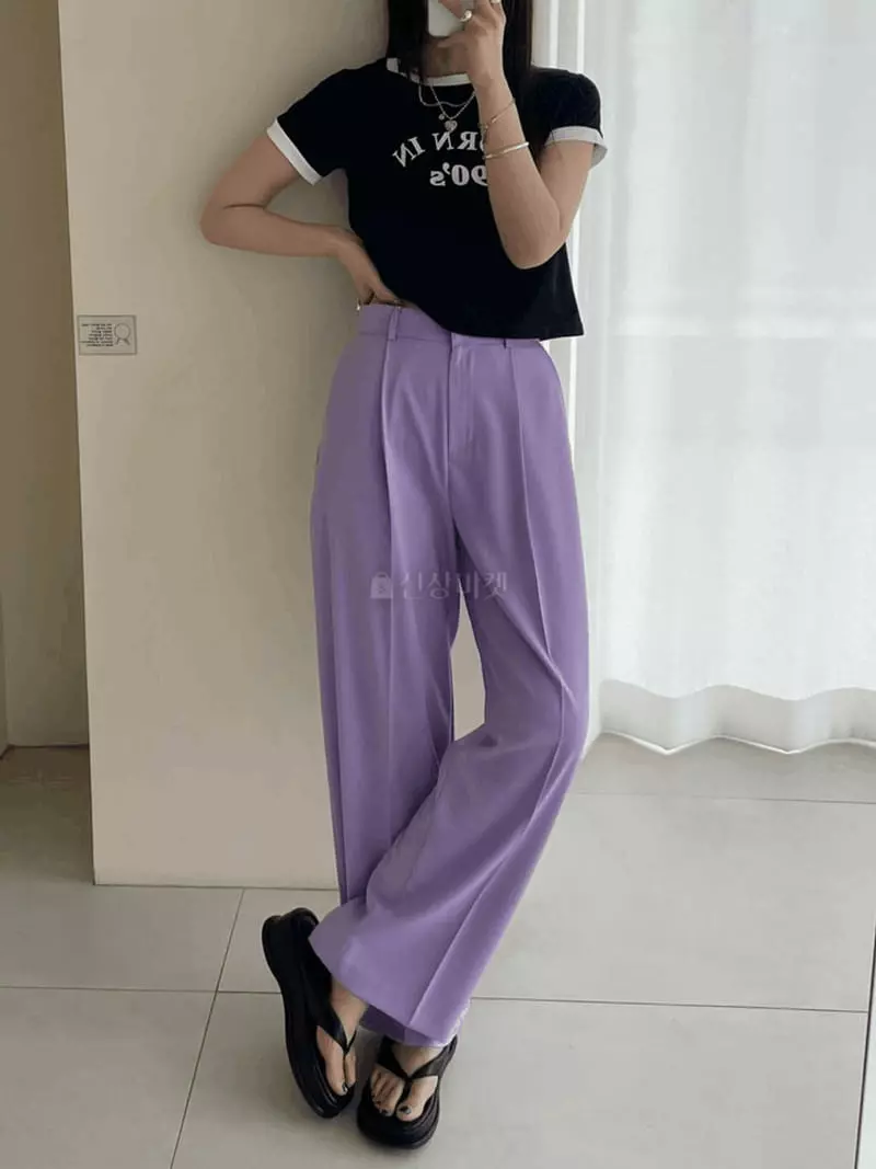 Lovemoment - Korean Women Fashion - #momslook - Day Pintuck Pants - 2