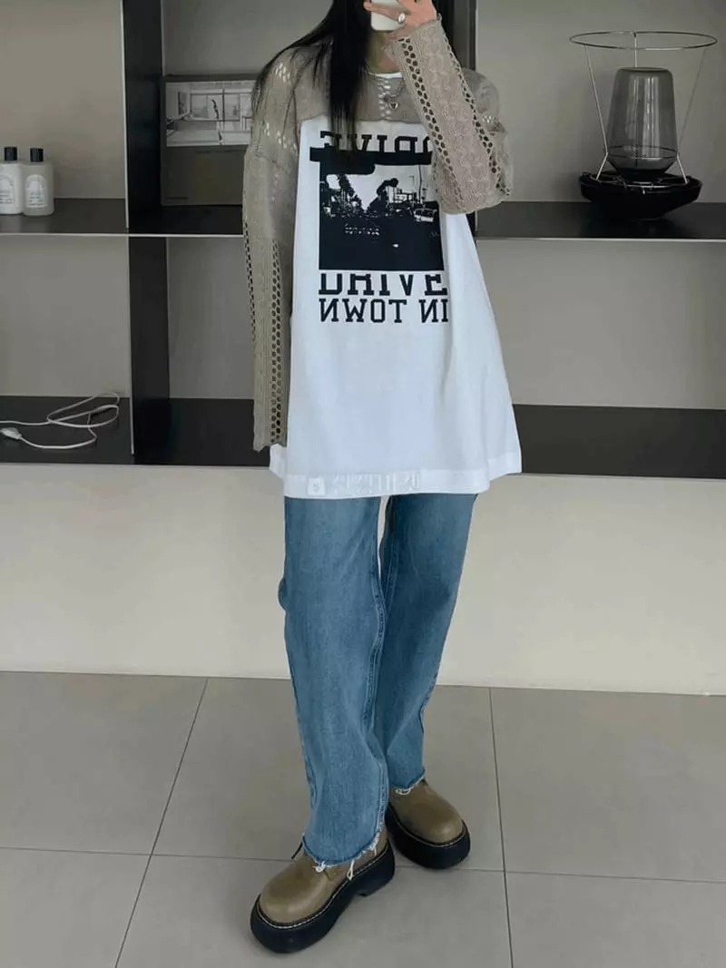 Lovemoment - Korean Women Fashion - #momslook - Drive Box Tee - 3