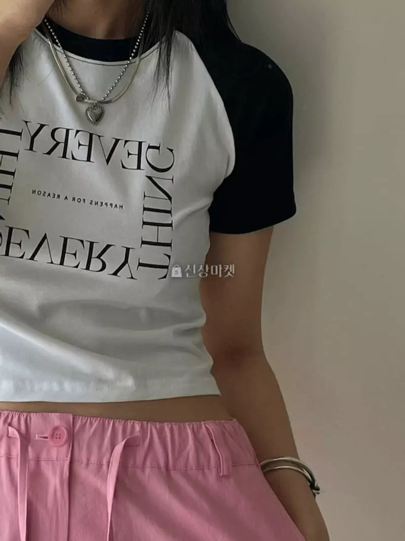 Lovemoment - Korean Women Fashion - #momslook - Think Crop Tee - 3