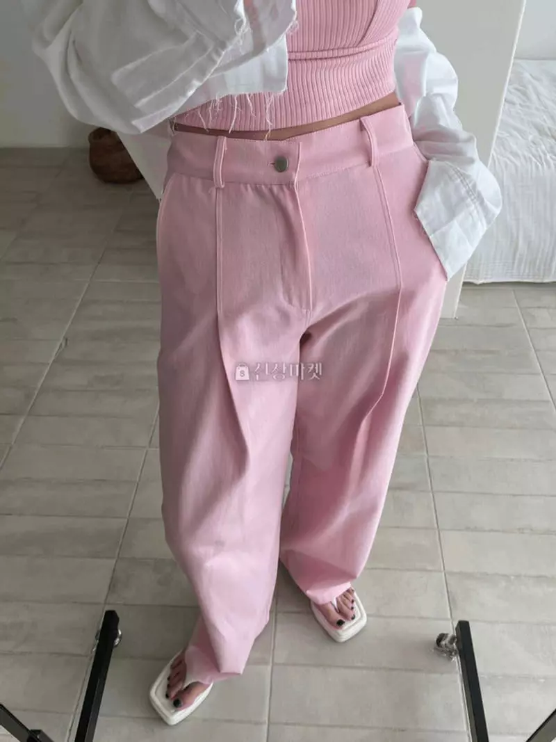 Lovemoment - Korean Women Fashion - #momslook - Leg Pintuck Pants - 2