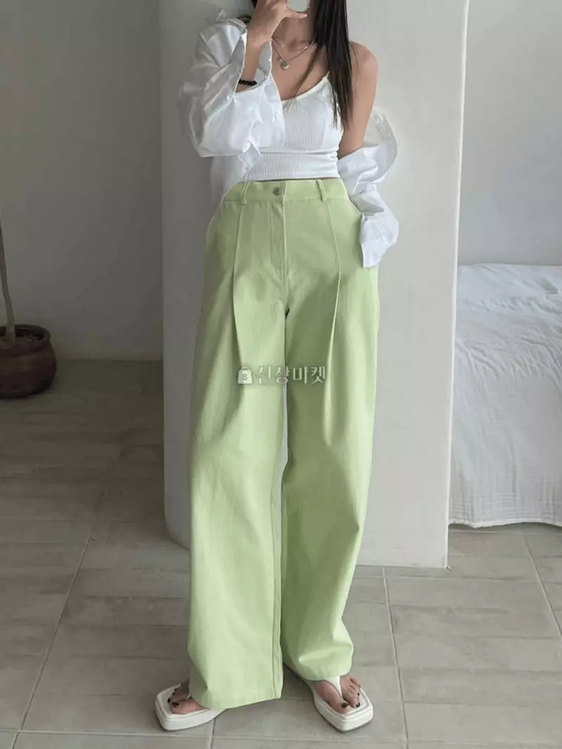 Lovemoment - Korean Women Fashion - #womensfashion - Leg Pintuck Pants - 4