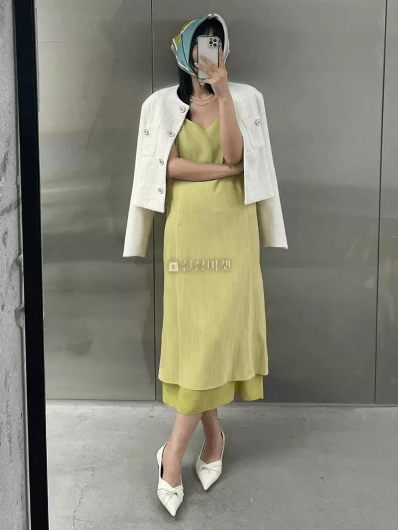 Lovemoment - Korean Women Fashion - #momslook - Wave Sleeveless One-piece - 2