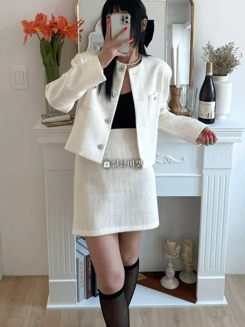 Lovemoment - Korean Women Fashion - #vintagekidsstyle - Coco Twid Jacket - 4