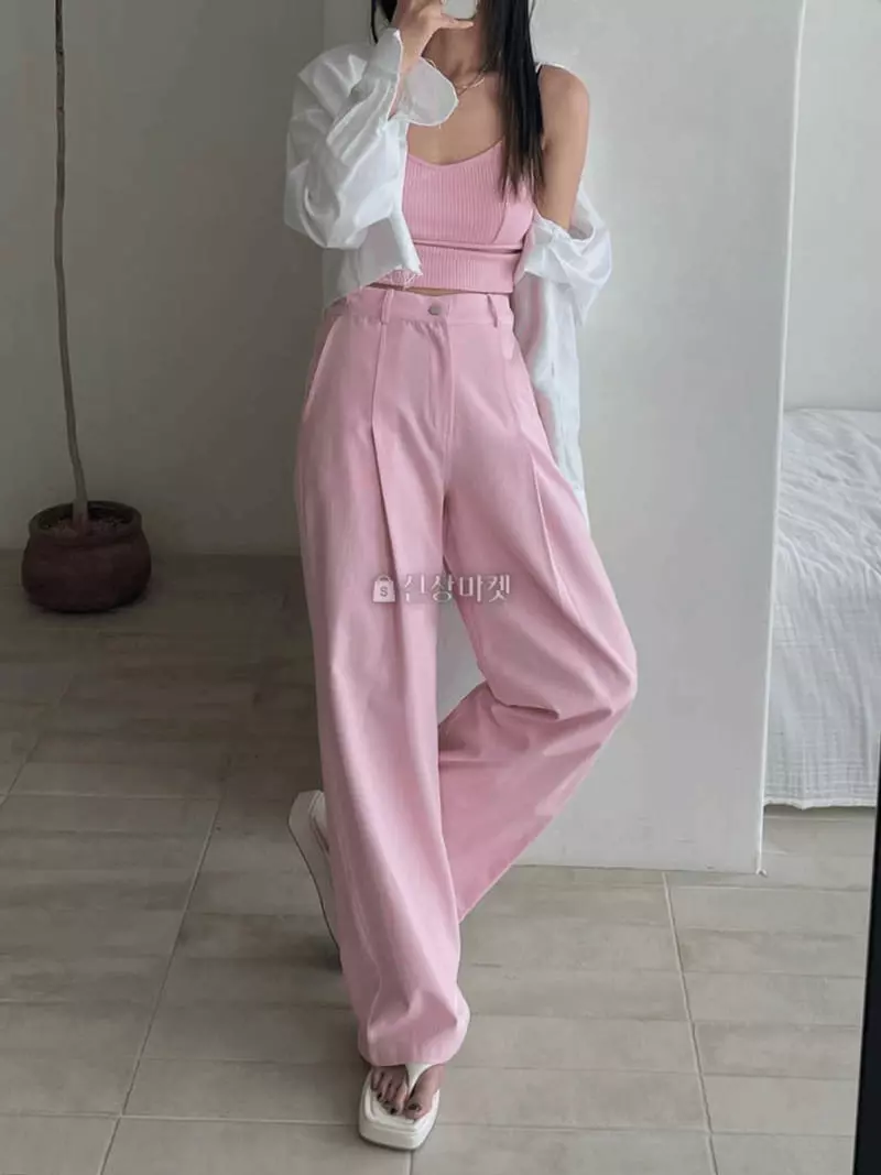 Lovemoment - Korean Women Fashion - #romanticstyle - Egg Pintuck Pants - 3