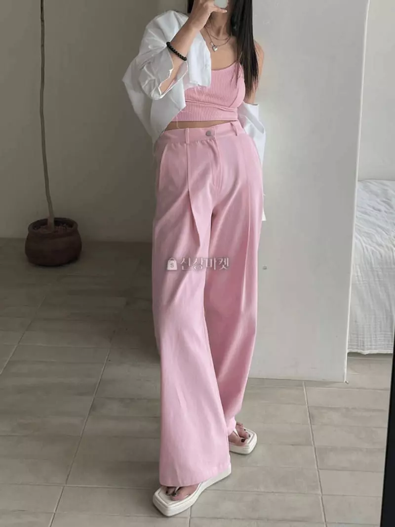 Lovemoment - Korean Women Fashion - #romanticstyle - Egg Pintuck Pants - 4