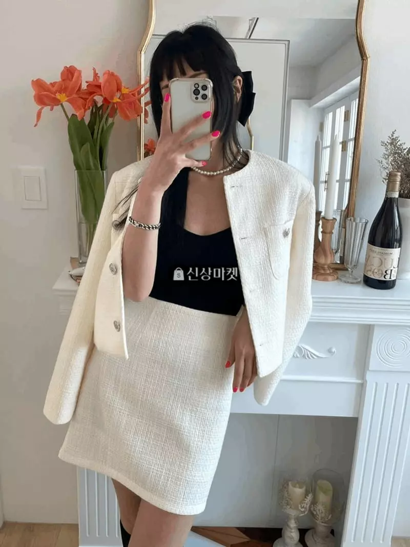 Lovemoment - Korean Women Fashion - #vintageinspired - Coco Twid Jacket - 2