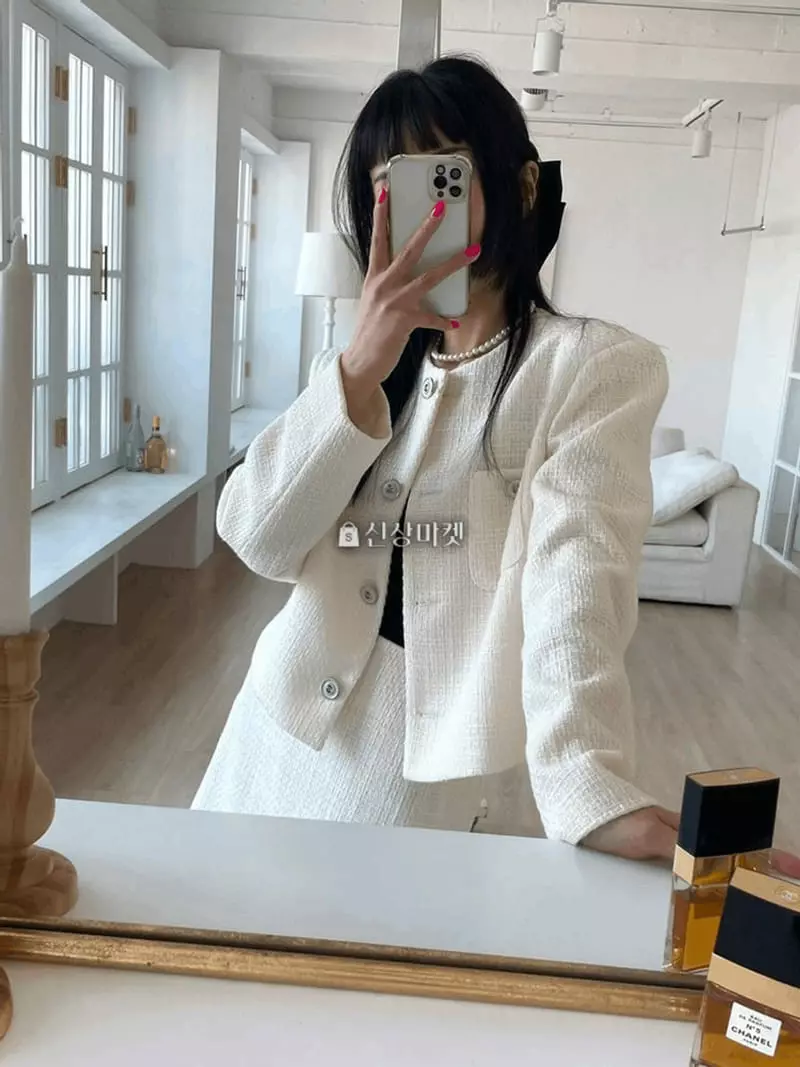 Lovemoment - Korean Women Fashion - #vintagekidsstyle - Coco Twid Jacket - 3