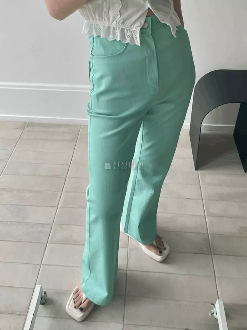 Lovemoment - Korean Women Fashion - #womensfashion - Pigment Bootscut Pants