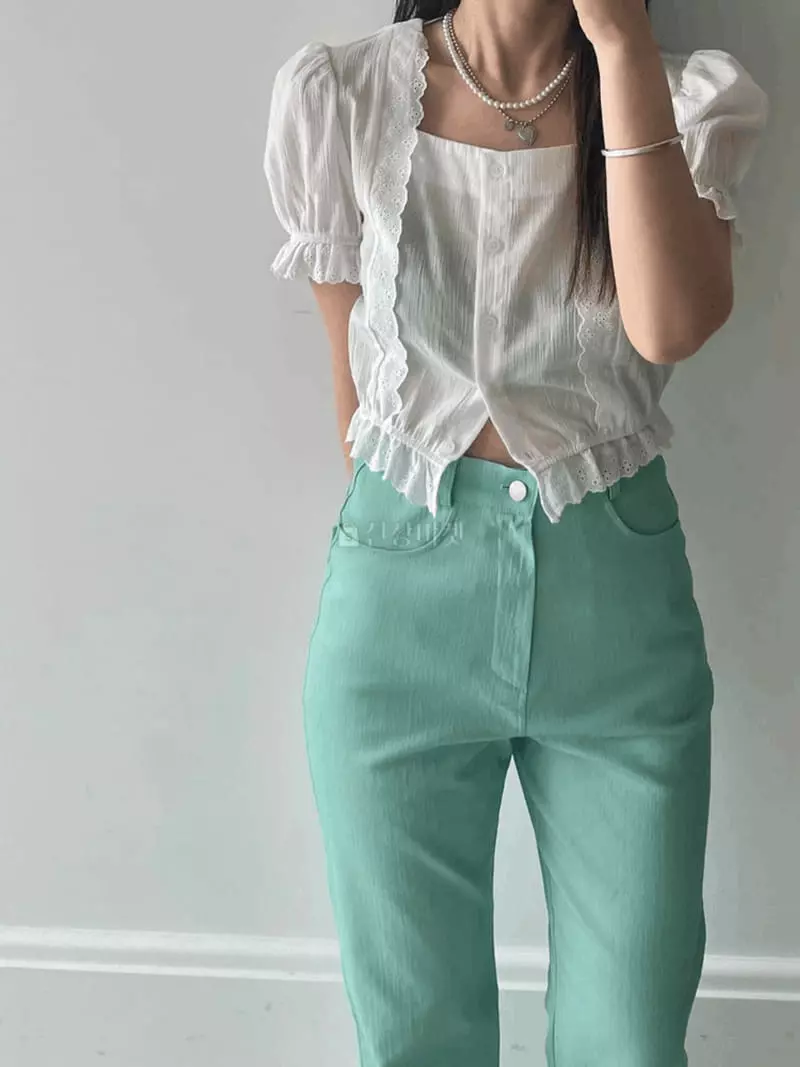 Lovemoment - Korean Women Fashion - #womensfashion - Latte Lace Blouse - 2