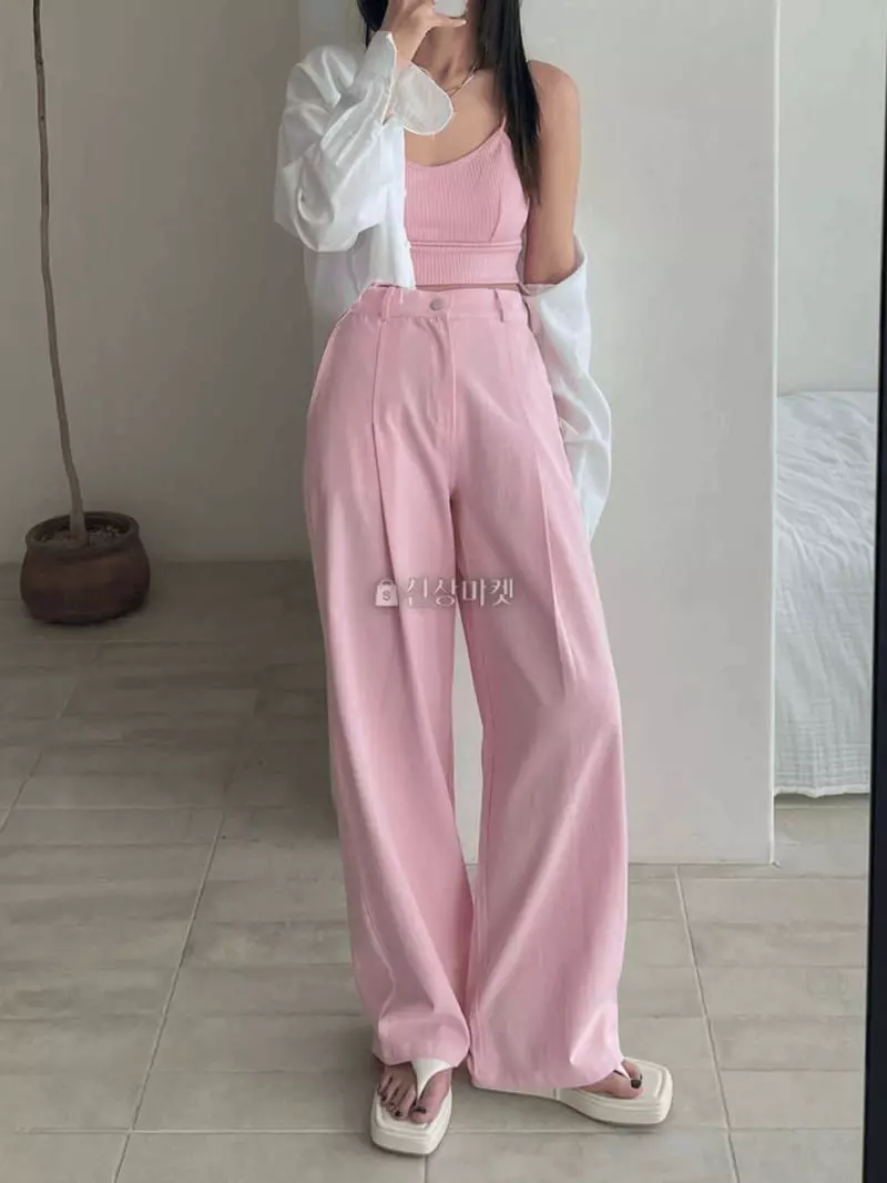 Lovemoment - Korean Women Fashion - #womensfashion - Leg Pintuck Pants