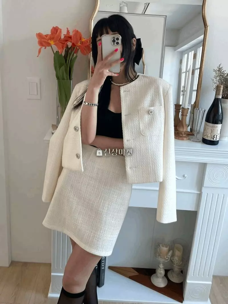 Lovemoment - Korean Women Fashion - #womensfashion - Coco Twid Jacket