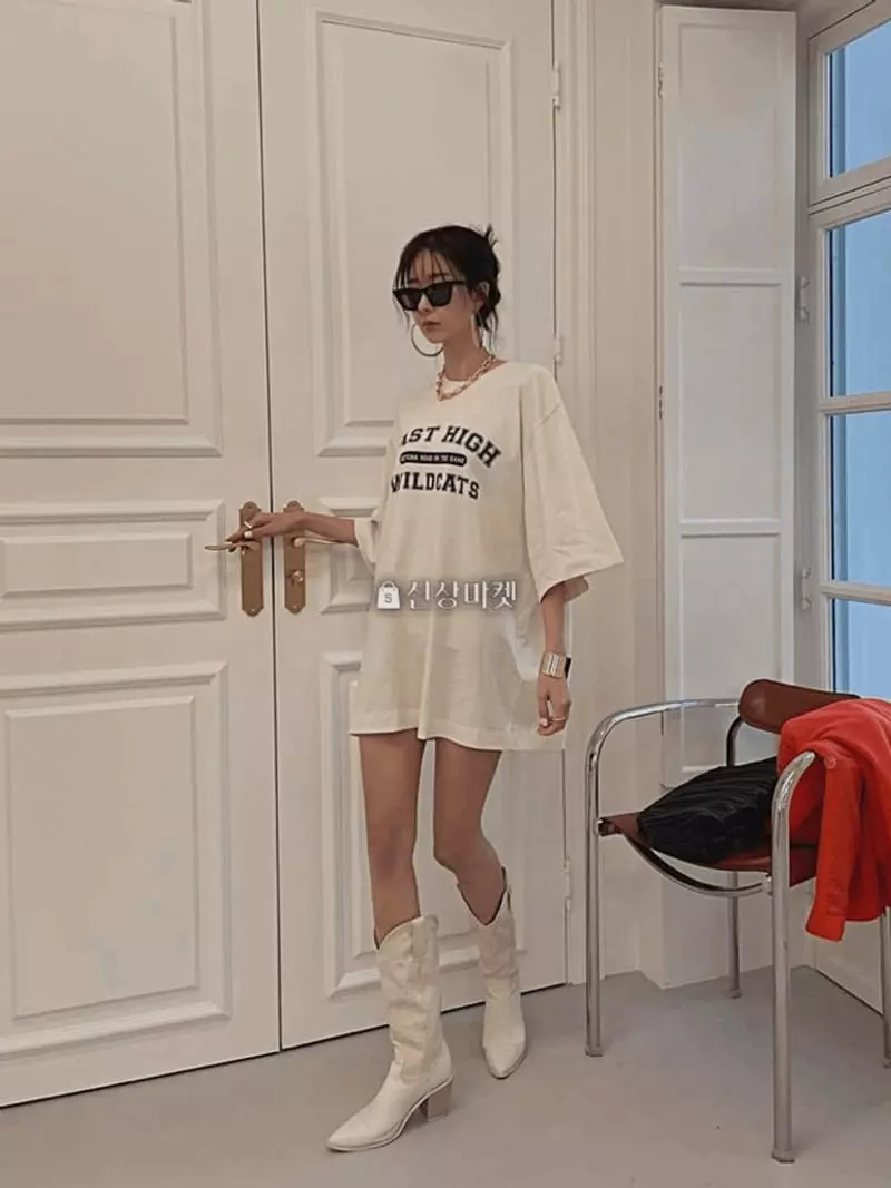 Lovemoment - Korean Women Fashion - #womensfashion - Pigment High Tee - 3