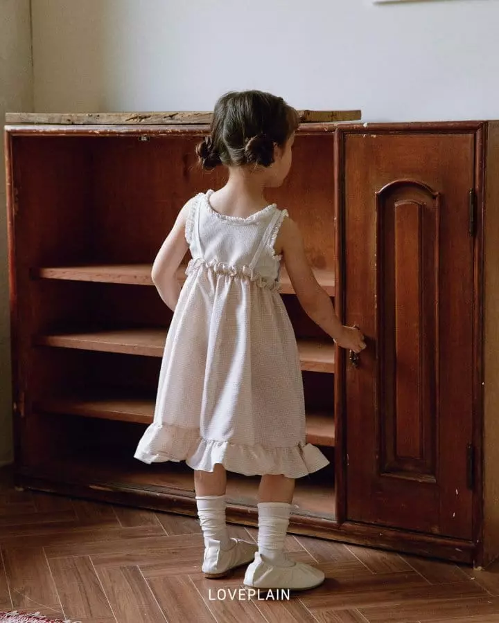 Loveplain - Korean Children Fashion - #Kfashion4kids - Ribbon Check One-piece - 8
