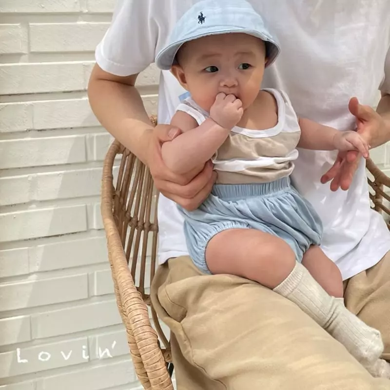 Lovin - Korean Baby Fashion - #babyboutique - Bebe Stripes Sleeveless Top Bottom Set - 12