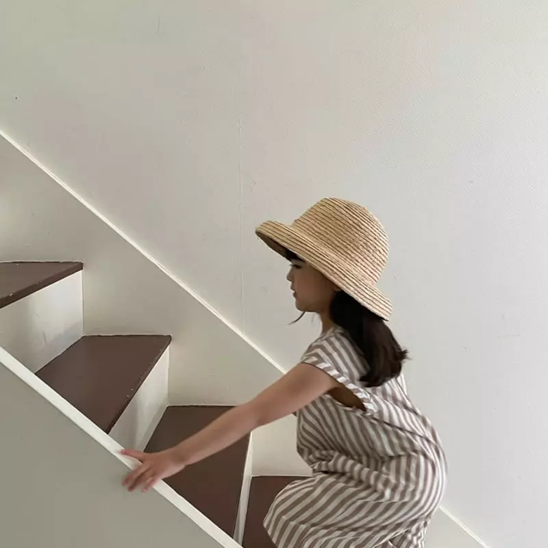 Lovin - Korean Children Fashion - #Kfashion4kids - Western Stripes Jumpsuit