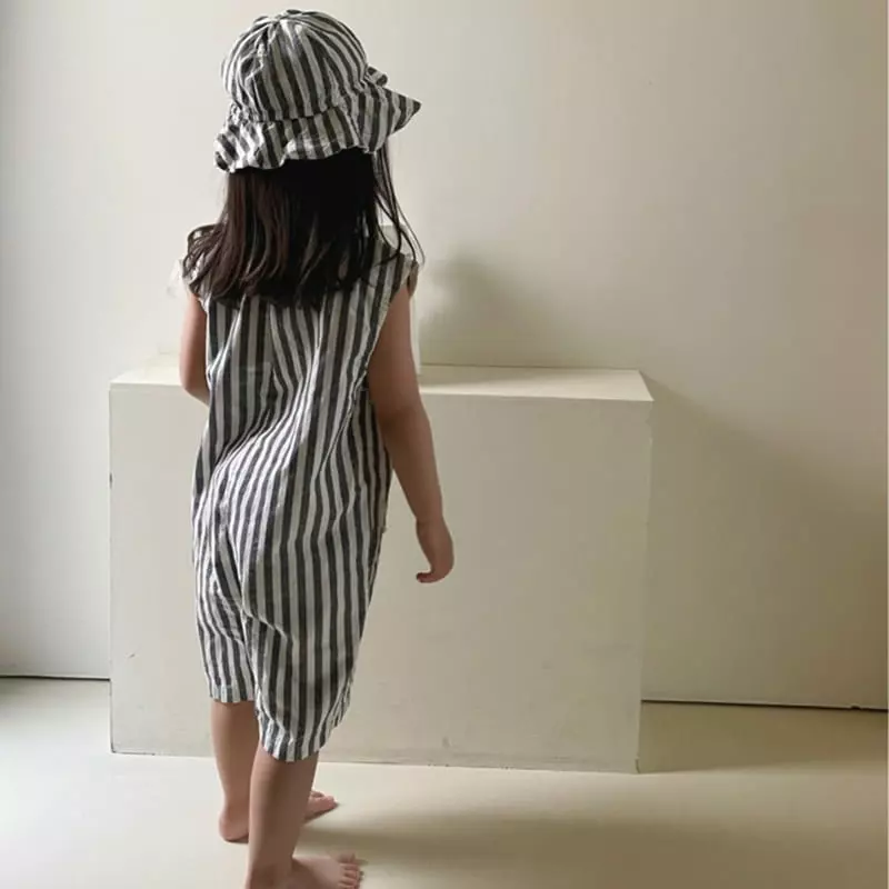 Lovin - Korean Children Fashion - #childofig - Western Stripes Jumpsuit - 9