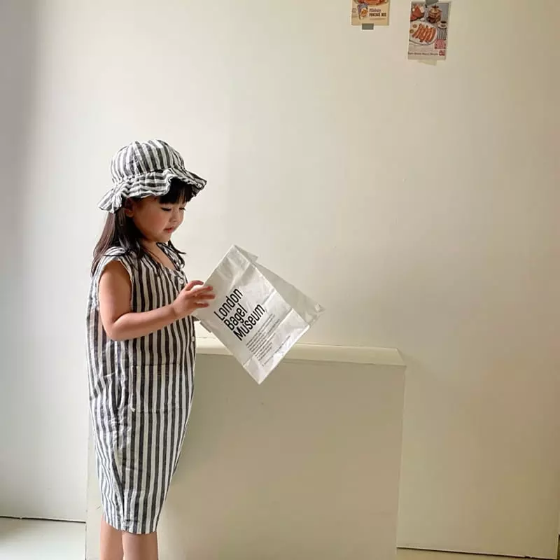 Lovin - Korean Children Fashion - #childrensboutique - Western Stripes Jumpsuit - 10