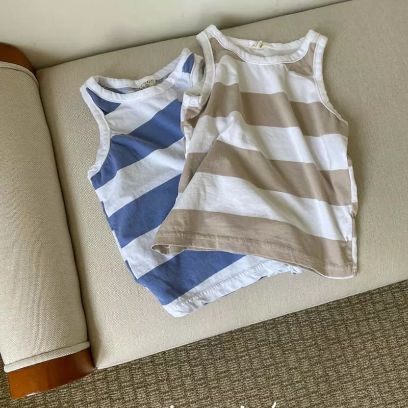Lovin - Korean Children Fashion - #minifashionista - Marine Stripes Sleeveless