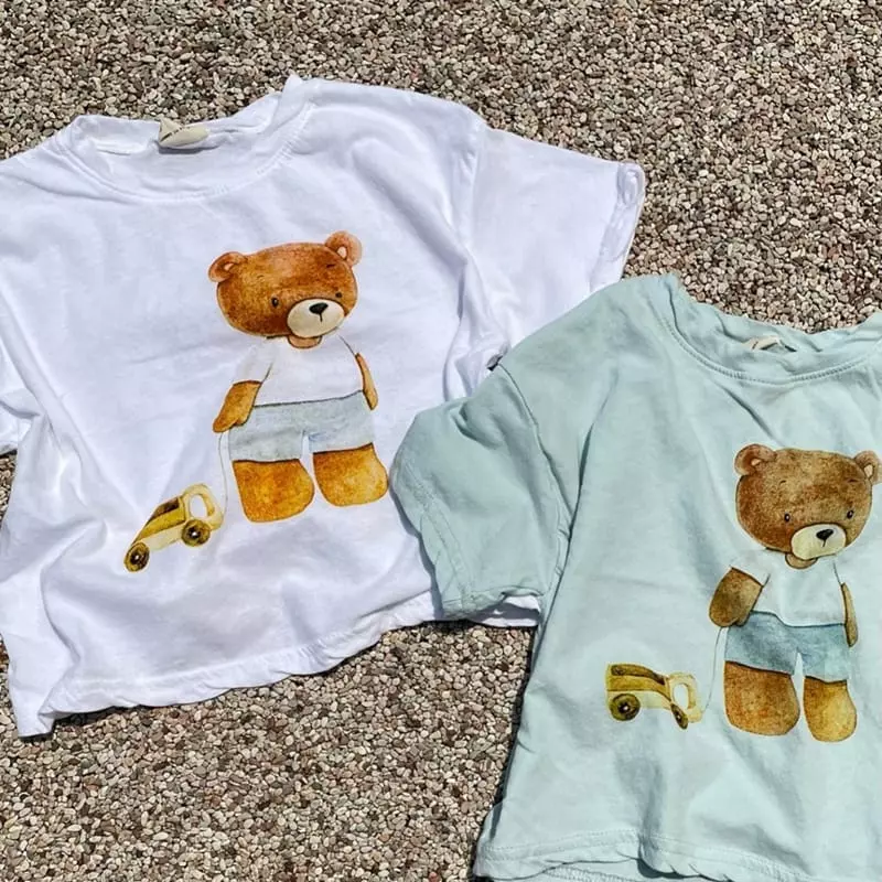 Lovin - Korean Children Fashion - #toddlerclothing - Toy Bear Tee - 4