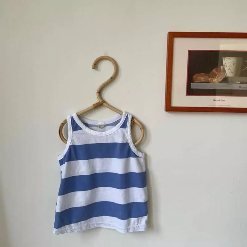 Lovin - Korean Children Fashion - #todddlerfashion - Marine Stripes Sleeveless - 4